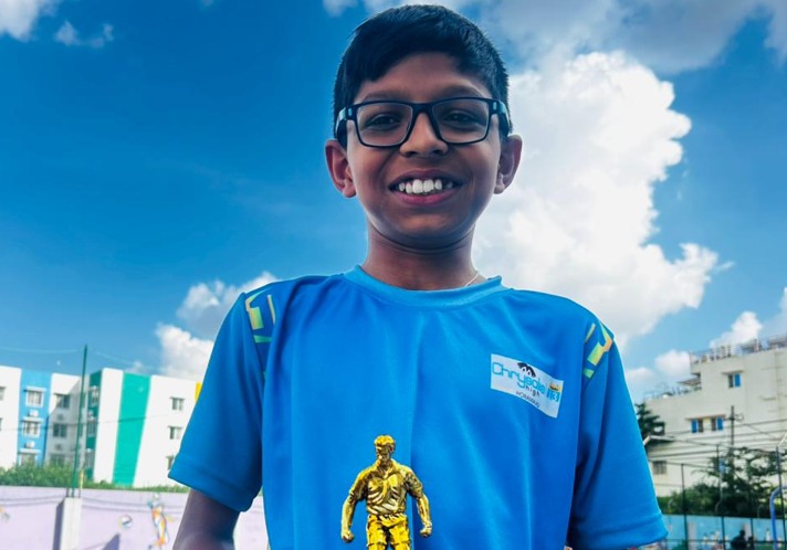 Sullia’s C.S. Skanda Picked for Karnataka U-15 Football Squad